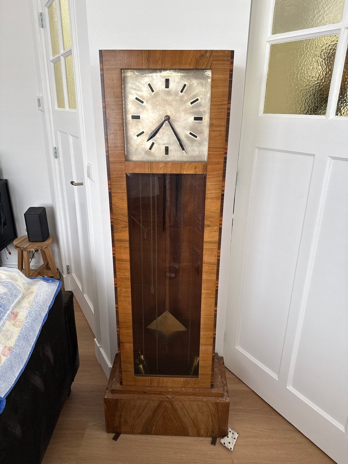 Vintage Staande Klok - Art Deco Stijl, Antiek en Kunst, Ophalen