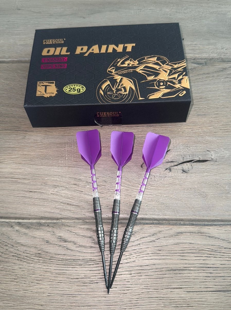 Cuesoul Motorcycle Hope Ring Purple 90% 25 gram - Dartpijlen, Ophalen of Verzenden, Gebruikt, Pijlen