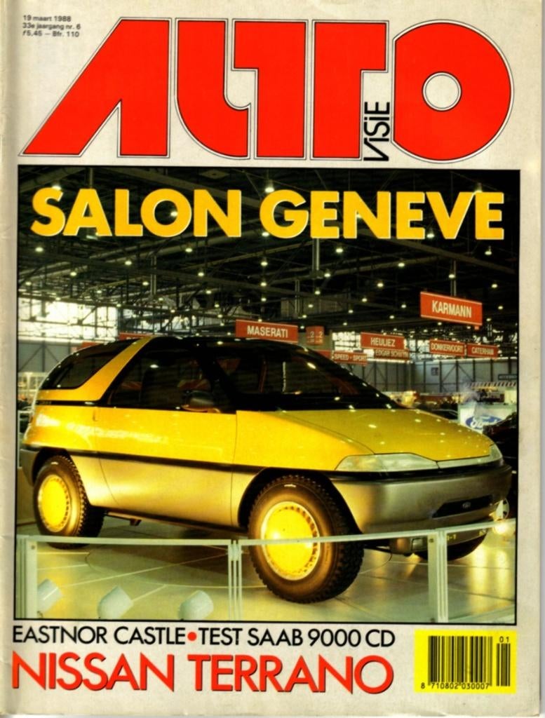 Autovisie test Saab 9000 CD Maart 1988, Ophalen of Verzenden, Gelezen, Overige merken