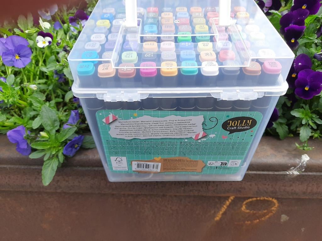 80 Twinmarkers op alcohol basis stiften in box, Jollycraft, Amsterdam, Nieuw, Ophalen of Verzenden