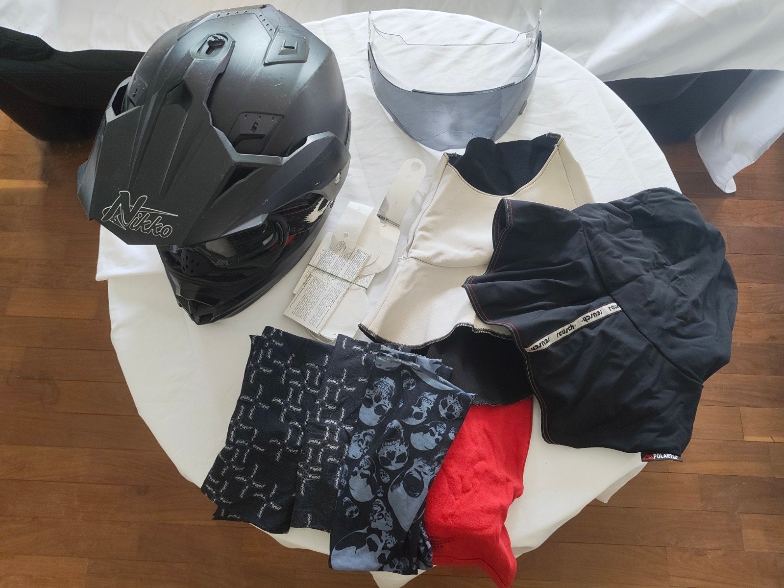 Nikko Motorcross Helm Motorrad Nierengurt Oakley Brille Tüch, Ophalen of Verzenden