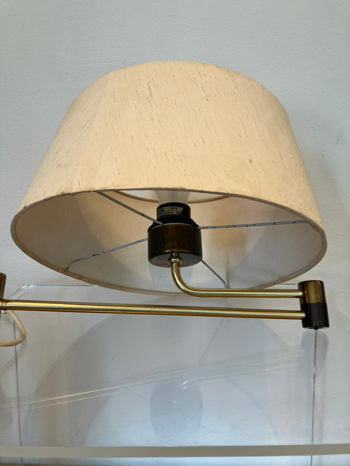 Vintage wandlamp met knik arm. Jaren 70, Ophalen of Verzenden, Gebruikt