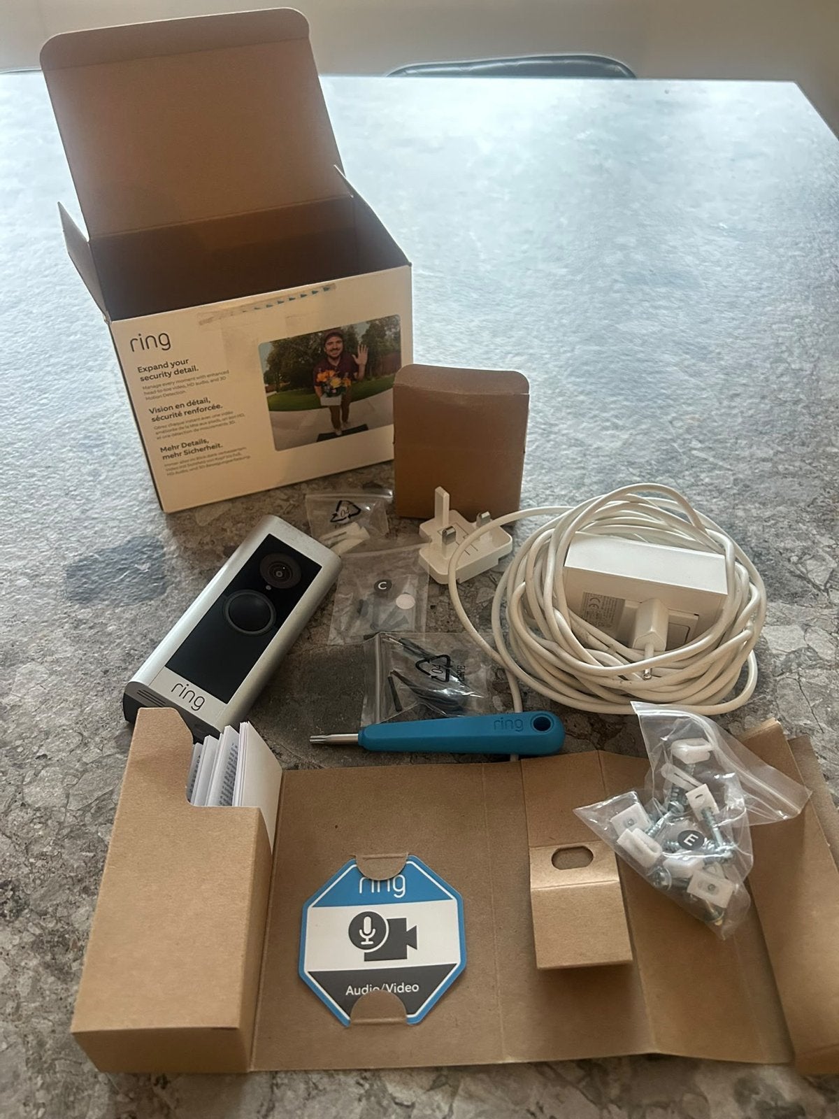 Ring Doorbell Pro 2 | Plug-in | Nieuwstaat, Ophalen of Verzenden, Zo goed als nieuw, Buitencamera