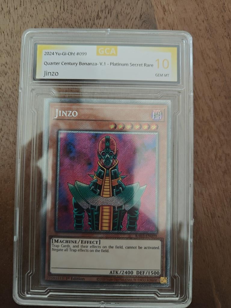 1ste edition Jinzo, Hobby en Vrije tijd, Verzamelkaartspellen | Yu-gi-Oh!, Ophalen of Verzenden, Zo goed als nieuw