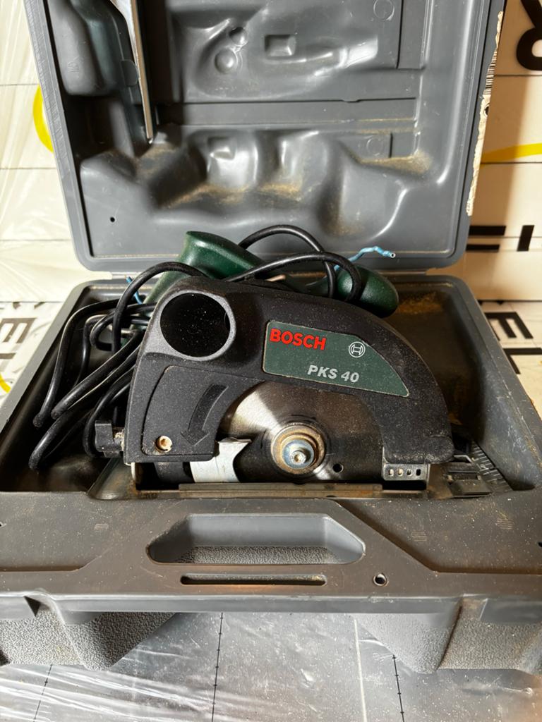 Bosch PKS 40 Cirkelzaag met Zaagblad, Ophalen, Cirkelzaag, Zo goed als nieuw, 30 tot 70 mm