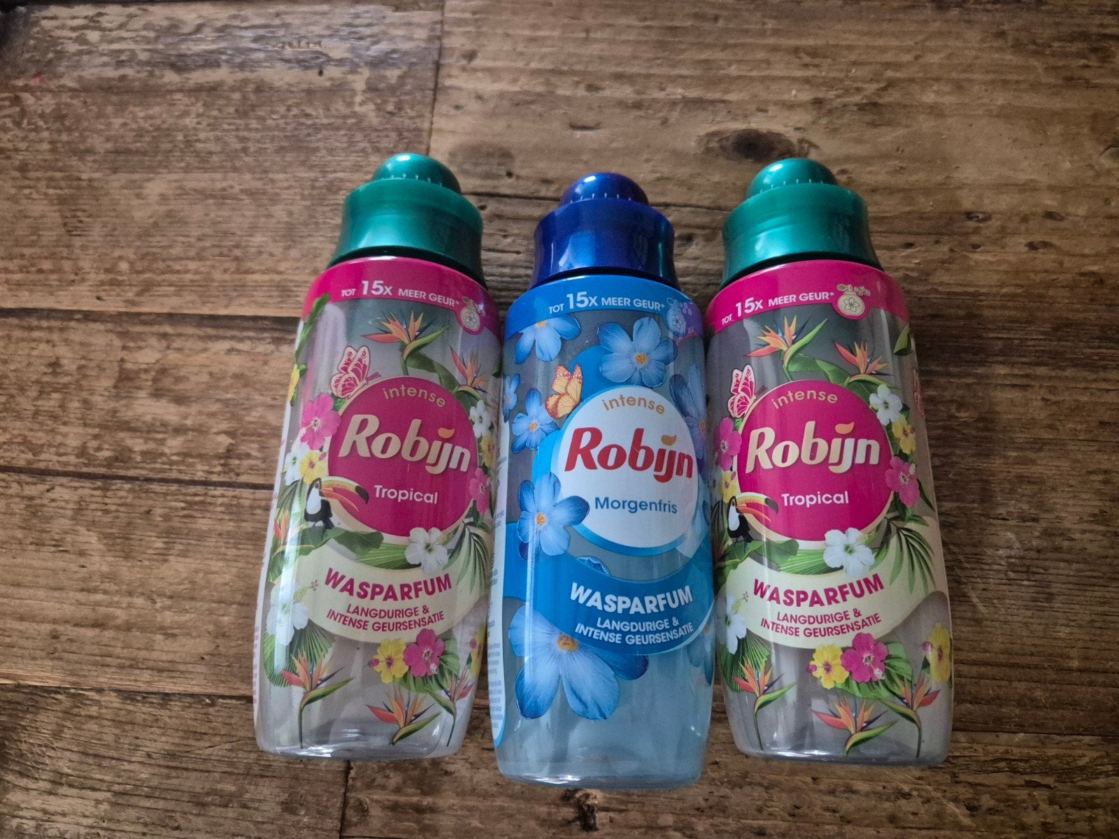3 flesjes wasgeur Robijn, Ophalen of Verzenden, Zo goed als nieuw, Overige typen