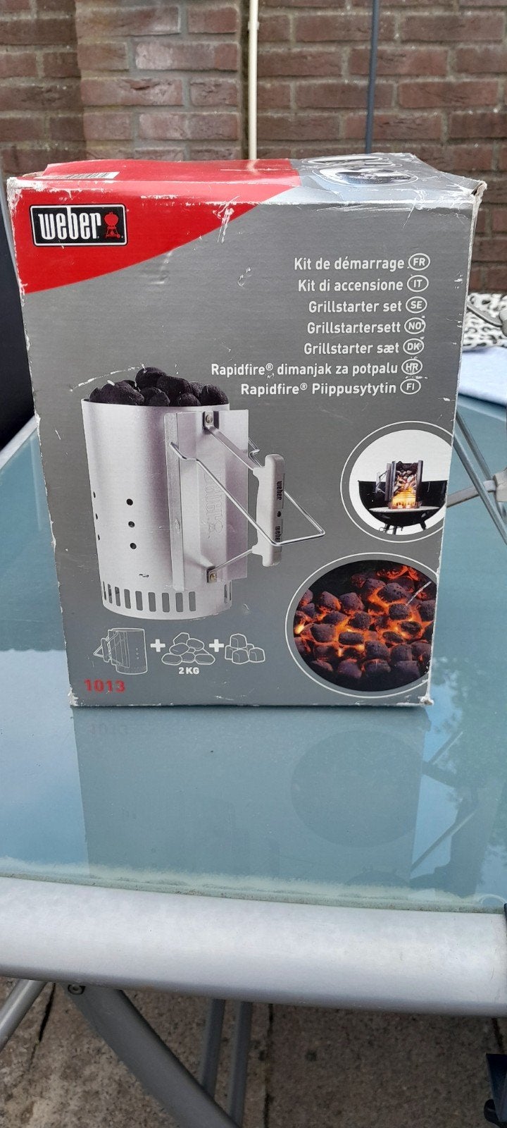 Weber briketten houder., Ophalen