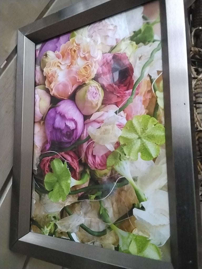 Henzo bloemen/ fotolijst, Ophalen of Verzenden