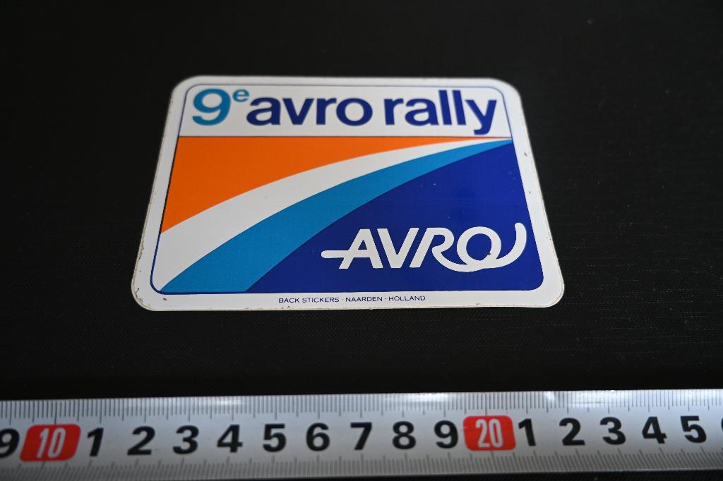 sticker Omroep AVRO 9e Avro Rally, Ophalen, Zo goed als nieuw
