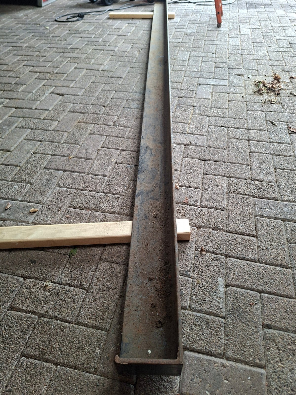 L balk/balken, Doe-het-zelf en Verbouw, Ophalen, Gebruikt, IJzer