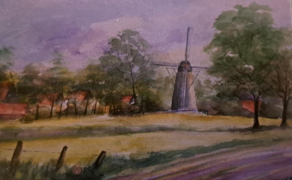 Kunstwerken aquarel Acryl regio Twente, Antiek en Kunst, Kunst | Schilderijen | Klassiek, Ophalen of Verzenden