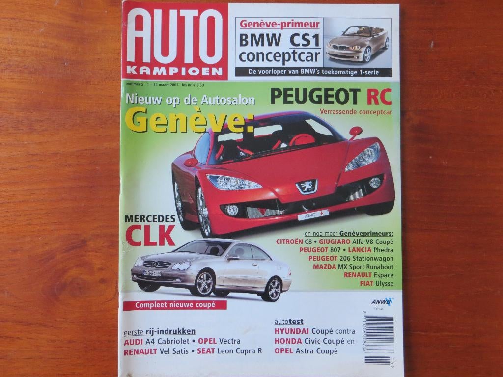 Autokampioen 5 2002 PT Cruiser, A4 Cabrio, Vectra, Vel Satis, Ophalen of Verzenden, Nieuw, Renault