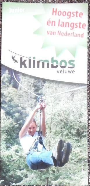Foldertje - Klimbos Veluwe - Apeldoorn - 2010, Ophalen of Verzenden, Zo goed als nieuw, Overige typen