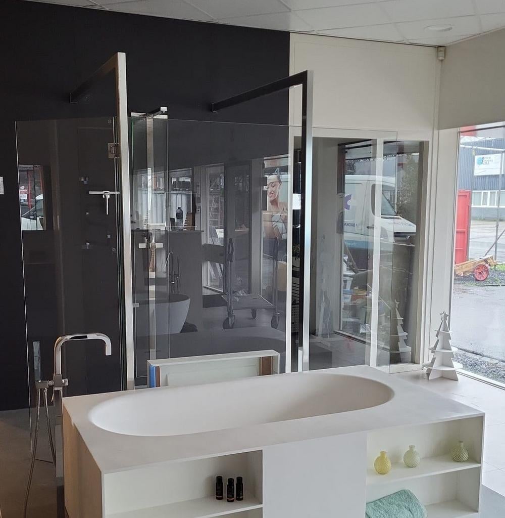 Super luxe inloopdouche wand  - van 2 zijden in te lopen, Ophalen, Zo goed als nieuw, Chroom, Overige typen