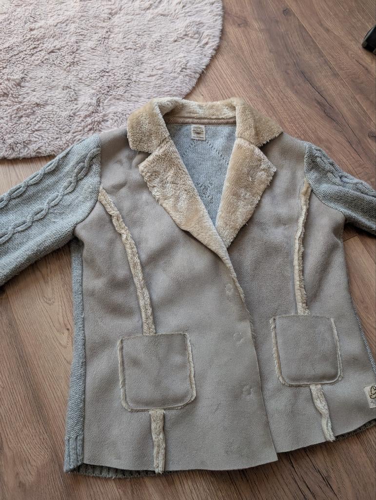 La Gauchita Jasje vest M/L Beige Bruin, Kleding | Dames, Maat 38/40 (M), La Gauchita, Ophalen of Verzenden, Zo goed als nieuw