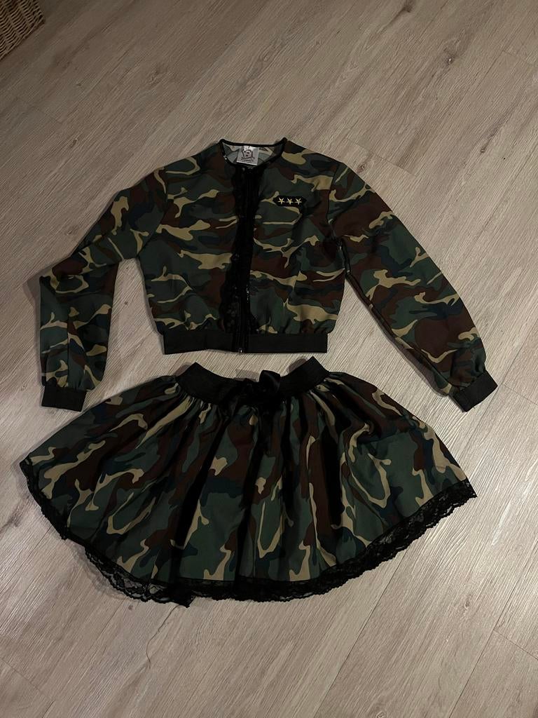 Leuk leger kostuum - Maat S, Kleding | Dames, Carnavalskleding en Feestkleding, Zo goed als nieuw, Kleding, Carnaval, Maat 36 (S)