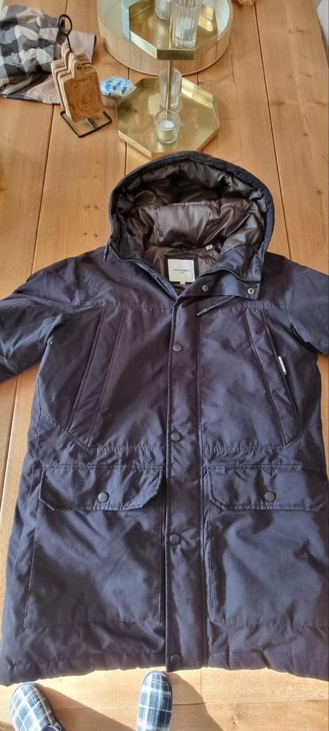Jack & Jones Winterjas - Zwart - Maat M, Kleding | Heren, Jassen | Zomer, Maat 48/50 (M), Zwart, Ophalen of Verzenden, Zo goed als nieuw