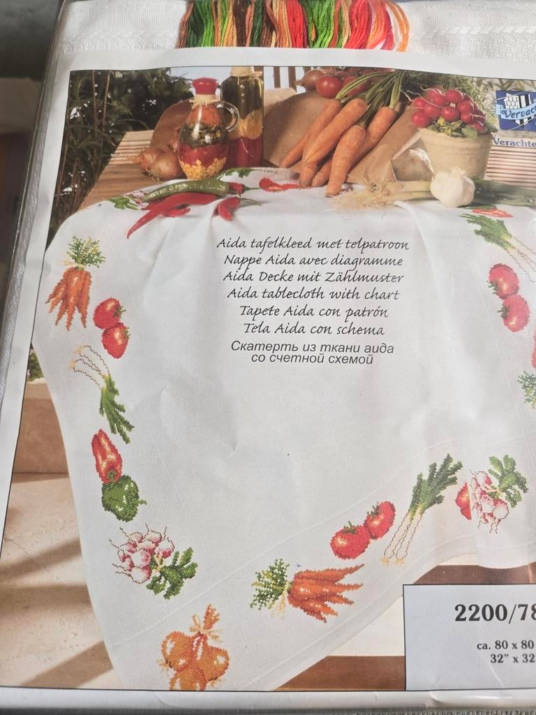 Dekservet groenten van Vervaco, Ophalen of Verzenden, Nieuw, Borduurpakket