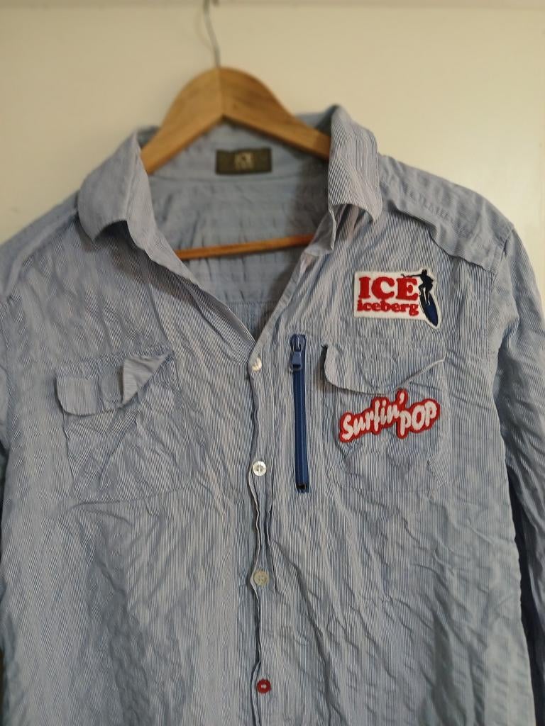 ICEBERG OVERHEMD, Ophalen of Verzenden, Zo goed als nieuw, Maat 52/54 (L), Blauw