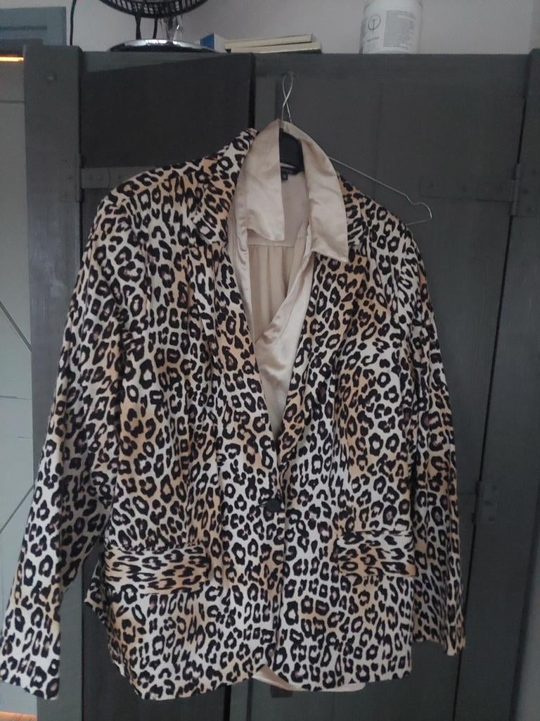 MS Mode ZGAN Blazer - Maat 52, Bruin, Maat 46/48 (XL) of groter, Ophalen of Verzenden, Zo goed als nieuw