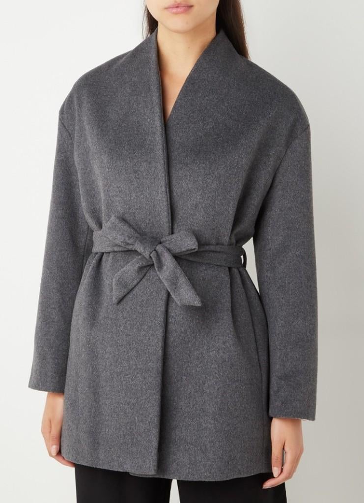 Mango grijse halflange wollen jas korte mantel Turmix maat S, Kleding | Dames, Jassen | Winter, Nieuw, Maat 36 (S), Grijs, Ophalen of Verzenden