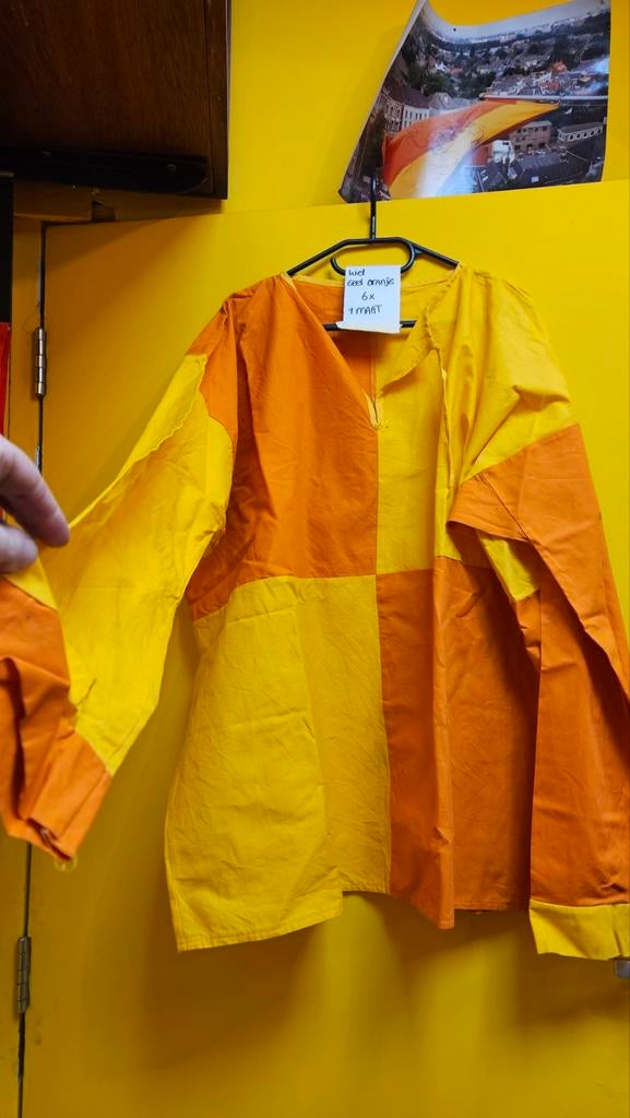 Boeren kiel oranje/geel 6x 1maat xl, Kleding | Heren, Carnavalskleding en Feestkleding, Ophalen of Verzenden, Zo goed als nieuw