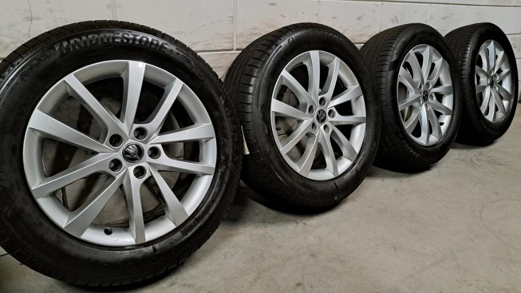 Elbrus velgen Kodiaq Tiguan T-Roc Q3 Tarraco 235/55/18, 18 inch, Gebruikt, Banden en Velgen, Ophalen of Verzenden