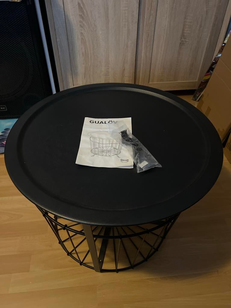 IKEA GUALÖV bijzettafel - Zwart - Nieuwstaat, Ophalen, Minder dan 45 cm, Minder dan 55 cm, Metaal of Aluminium