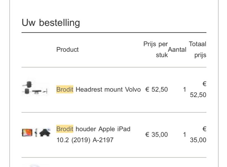 Brodit iPad Houder met mount voor Volvo, Ophalen of Verzenden, Zo goed als nieuw