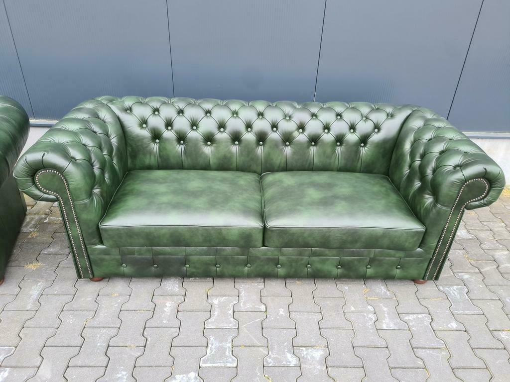 NIEUWE Chesterfield bank groen + GRATIS BEZORGING, Huis en Inrichting, Banken | Bankstellen, Chesterfield, Nieuw, Ophalen of Verzenden