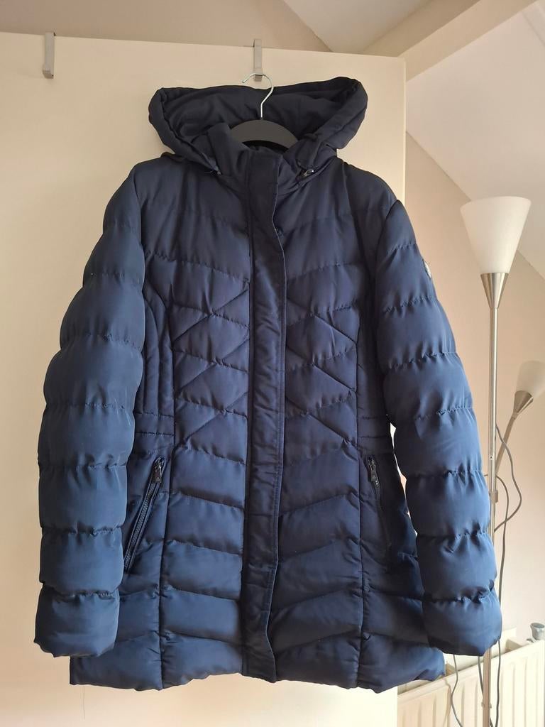 Kjelvik winterjas maat 42, Ophalen, Zo goed als nieuw, Maat 42/44 (L), Blauw