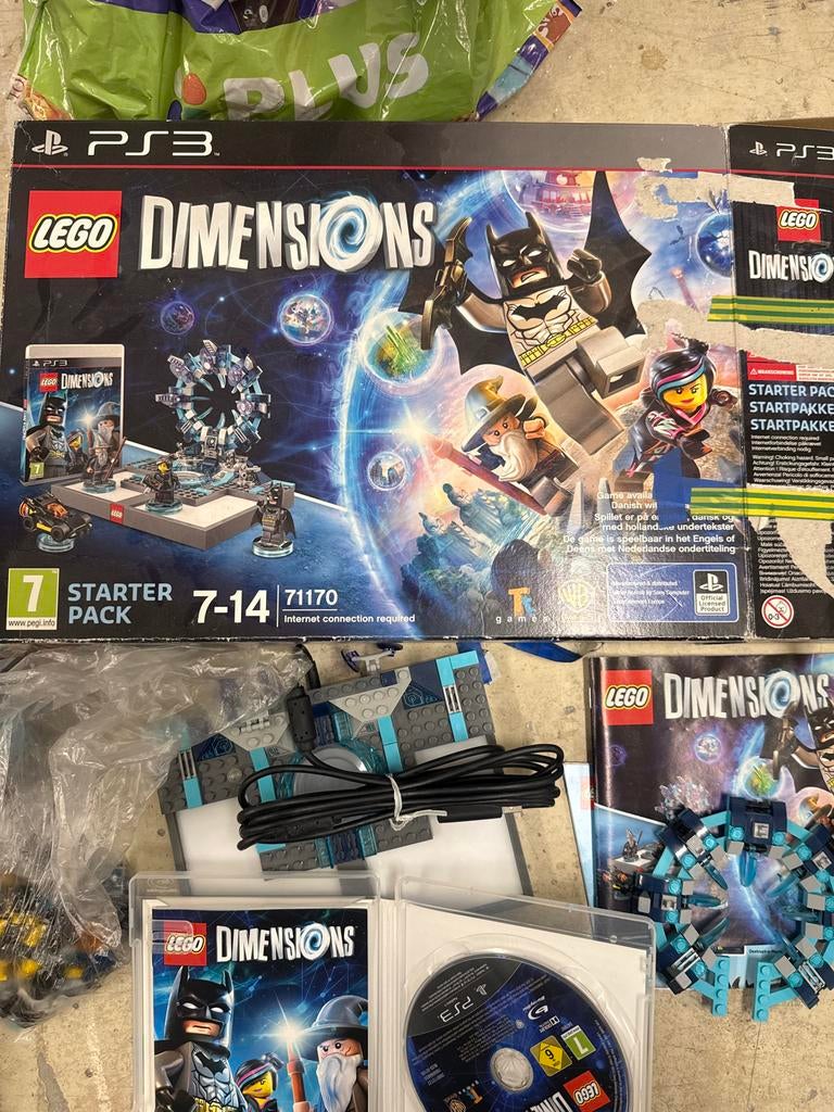 LEGO Dimensions PS3 Starter Pack 71170 + 71213 + 71212, Avontuur en Actie, Gebruikt, 2 spelers, Eén computer
