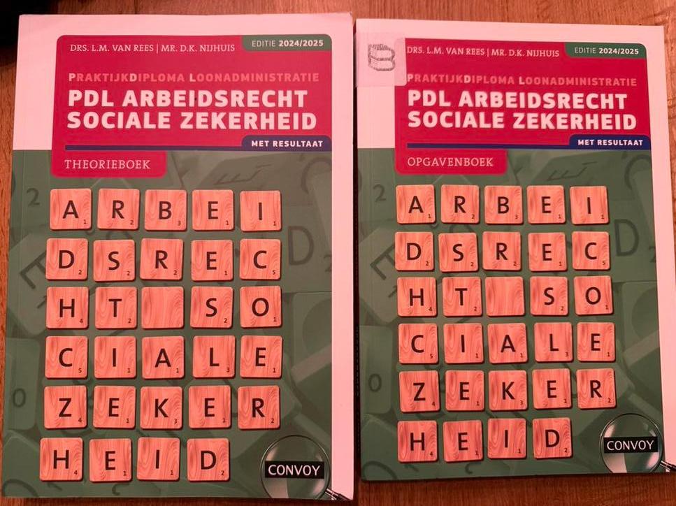 PDL arbeidsrecht en sociale zekerheid theorie EN opgaveboek, Ophalen of Verzenden, Beta, Zo goed als nieuw, HBO