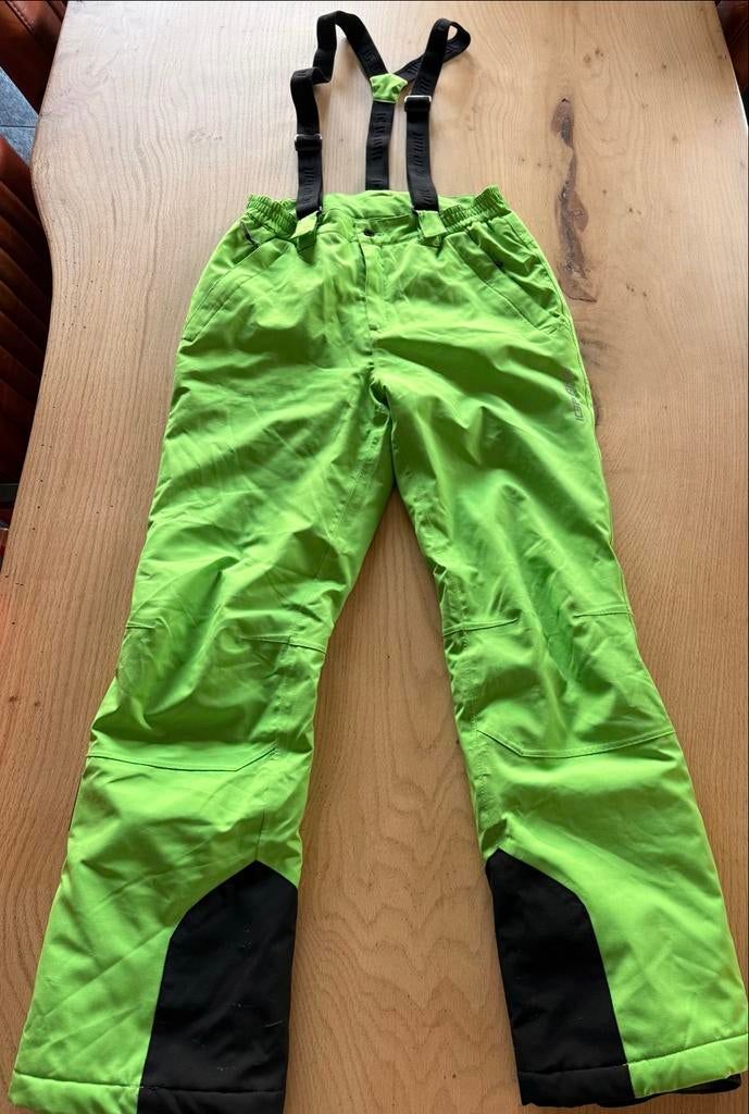 Icepeak skibroek maat 164 - Knalgroen, Ophalen of Verzenden, Zo goed als nieuw, Jongen of Meisje, Broek