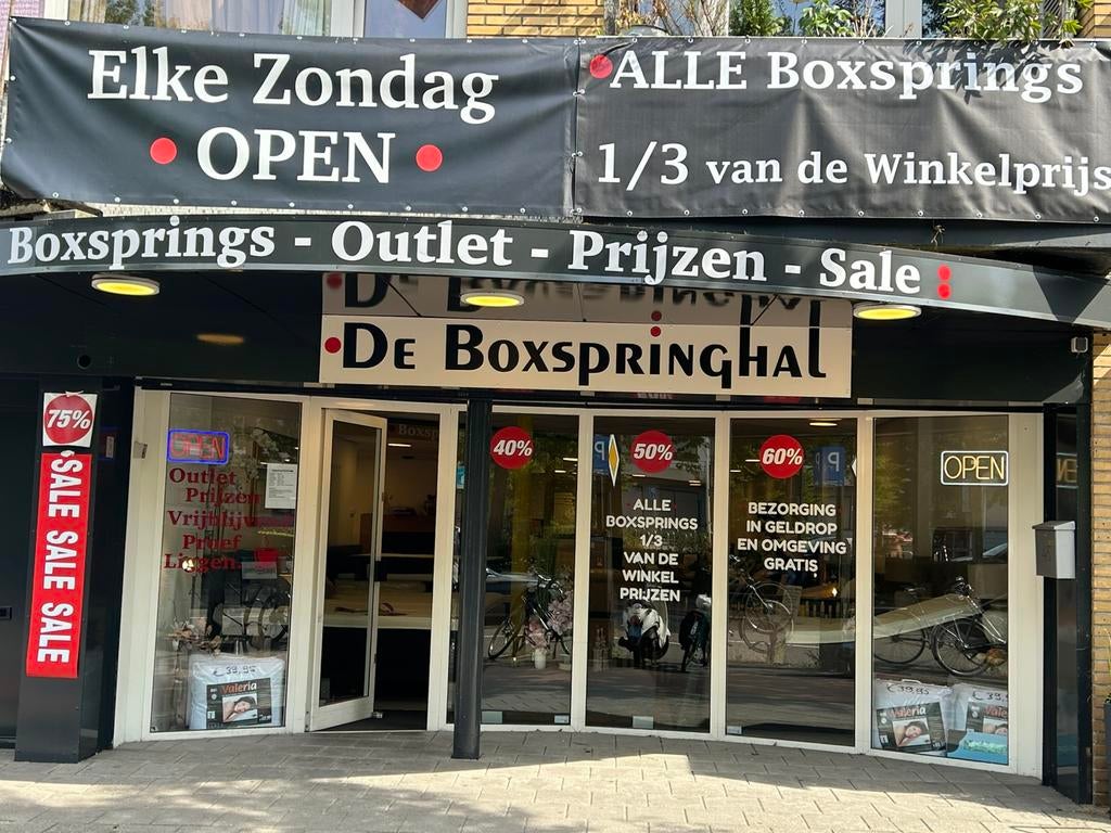 🔴 ALLE MATEN BOXSPRINGS 1 WEEK LEVERTIJD🔴 va €585 🚚 Free, Ophalen, 200 cm, 160 cm, Moderne Hotel Style