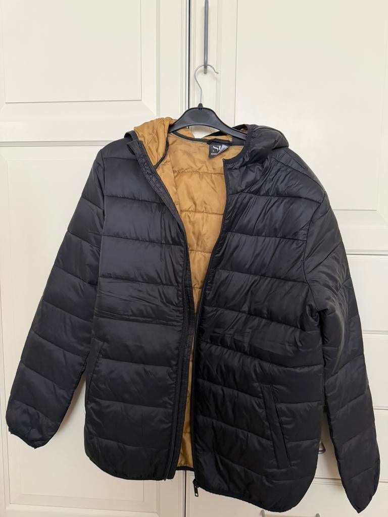 Gewatteerde jas maat M - Straight Up, Kleding | Heren, Ophalen of Verzenden, Gedragen, Maat 48/50 (M), Zwart