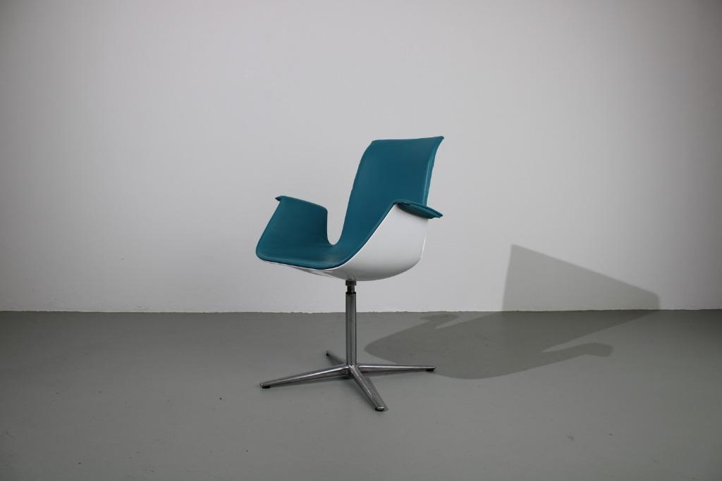 Walter Knoll FK Tulip stoelen, blauw, Ophalen, Gebruikt, Leer, Blauw