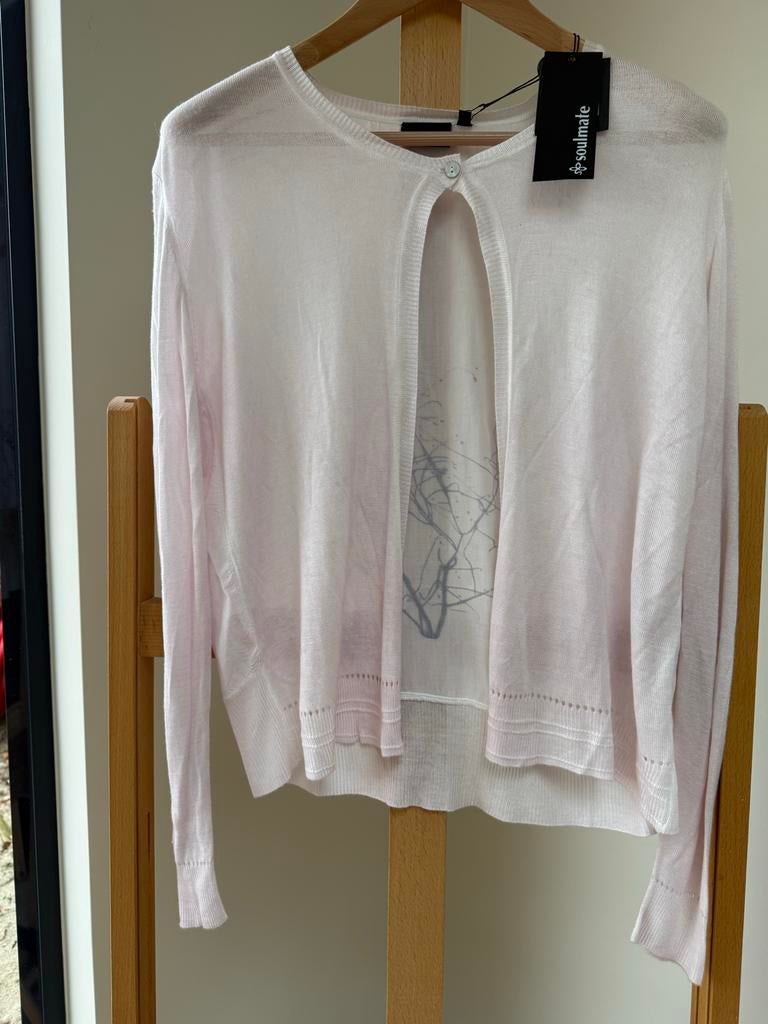 Soulmate poederroze vest - maat XL, Kleding | Dames, Ophalen of Verzenden, Nieuw, Maat 46/48 (XL) of groter, Roze