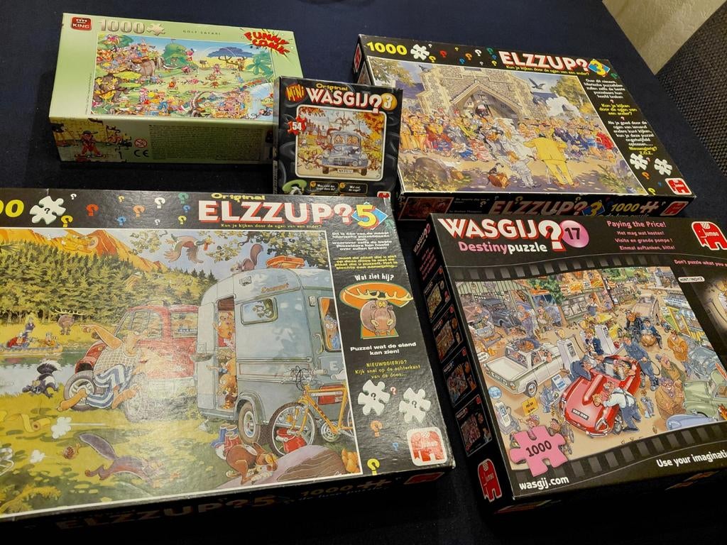 5 puzzels, Hobby en Vrije tijd, Denksport en Puzzels, Ophalen, 500 t/m 1500 stukjes, Zo goed als nieuw