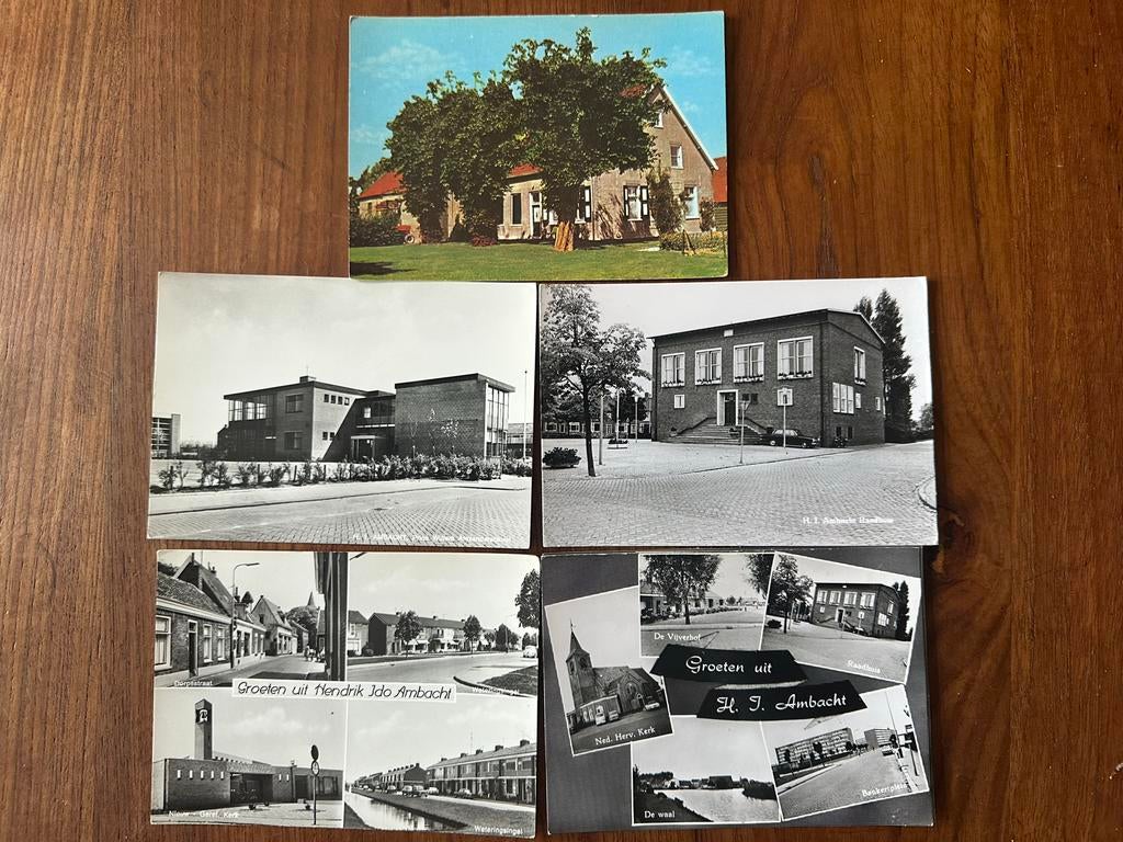Oude Ansichtkaarten Hendrik Ido Ambacht, Ophalen of Verzenden, 1960 tot 1980, Ongelopen, Zuid-Holland