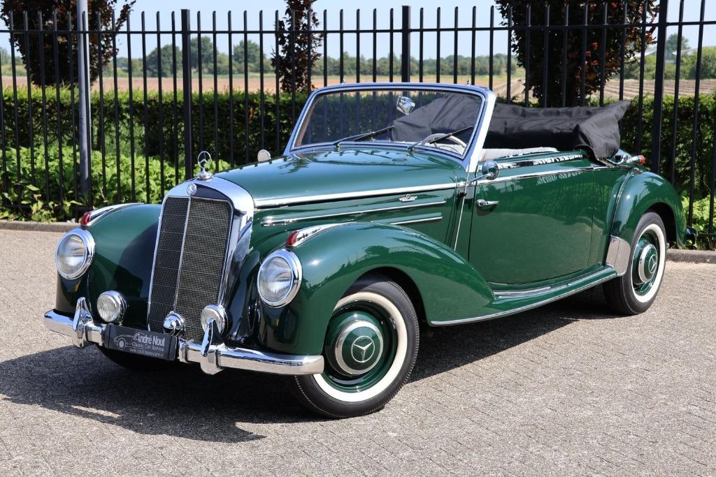 Mercedes 220A cabriolet, Auto's, Mercedes-Benz, 1325 kg, Cabriolet, Leder, Bedrijf