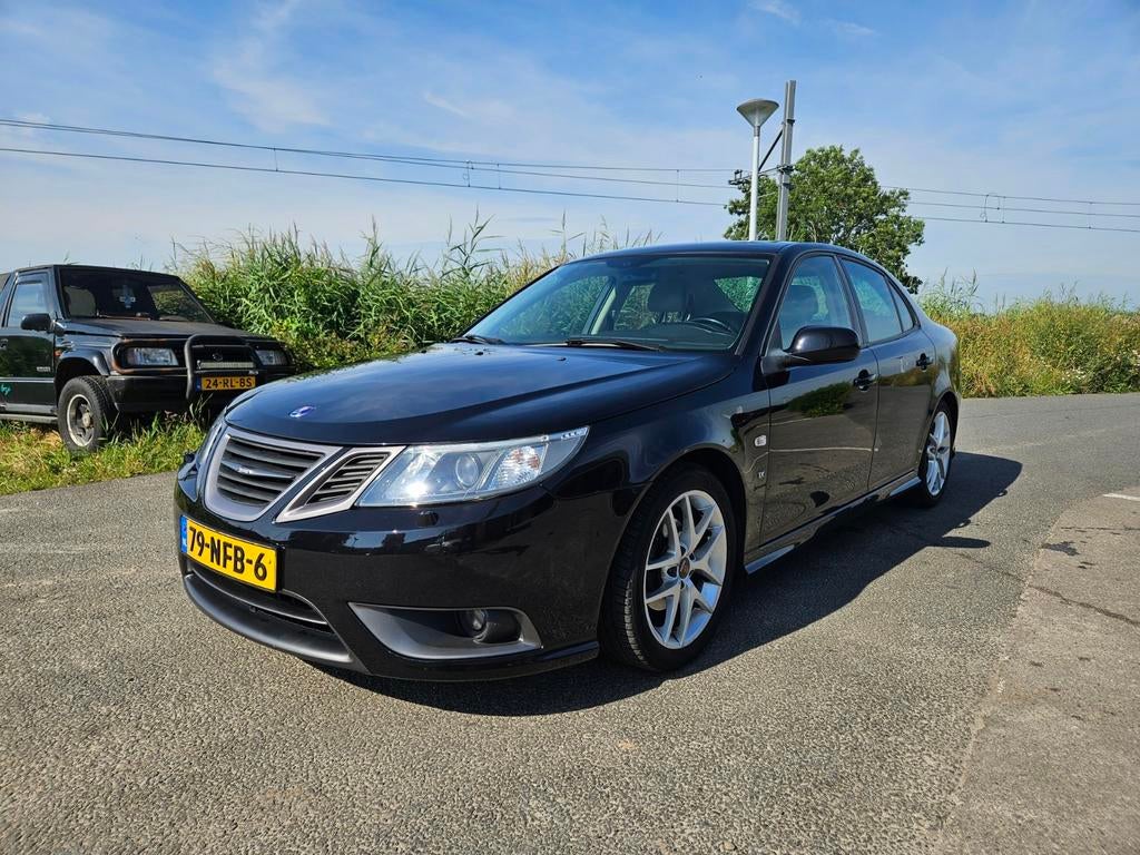 Saab 9-3 aero TX 2010 Zwart, Auto's, Saab, Voorwielaandrijving, 74 €/maand, 4 cilinders, Zwart