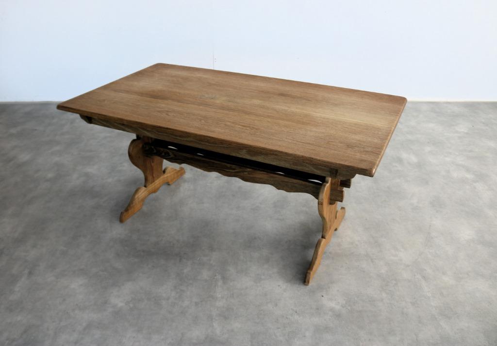 brutalist eettafel | tafel | jaren 60 | Deens | verlengbaar, Huis en Inrichting, Tafels | Eettafels, Gebruikt, ., Eikenhout, .