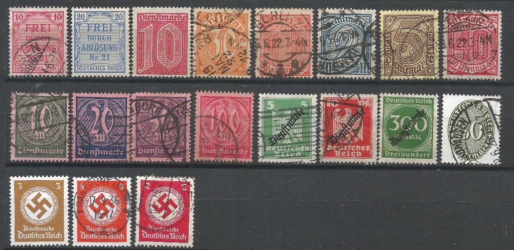 Duitse Rijk: kavel Dienstmarken, Postzegels en Munten, Postzegels | Europa | Duitsland, Verzenden, Overige periodes