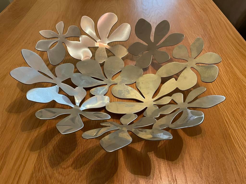 Ikea Stockholm fruitschaal zilver, Overige materialen, Schaal, Rond, Ophalen of Verzenden