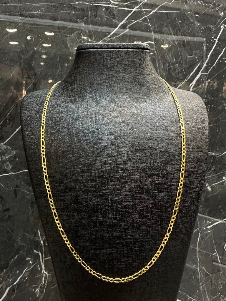 21k Gouden Figaro Ketting, Ophalen of Verzenden, Zo goed als nieuw, Goud