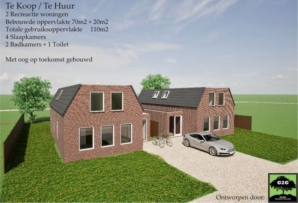 Grond bouwkavel stacaravan recreatiewoning arbeiderswoning, Caravans en Kamperen, Stacaravans, Tot en met 5