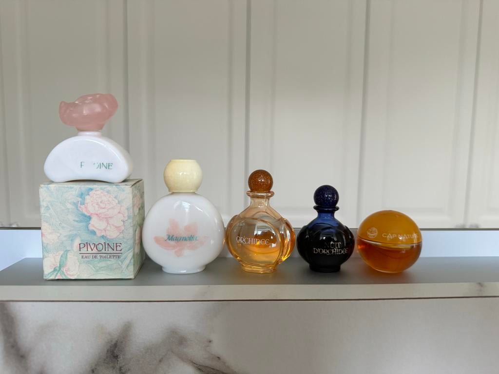 5 miniaturen, Yves Rocher, Ophalen of Verzenden, Zo goed als nieuw, Miniatuur, Gevuld
