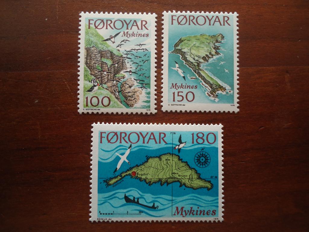 Vogels Denemarken-Far Oer 1978, mi. 31+34-35 postfris/ongebr, Ophalen of Verzenden, Postfris, Dier of Natuur