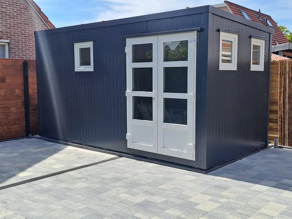 Geïsoleerde onderhoudsvrije schuur, tuinhuis, kantoorunit, Ophalen of Verzenden, Nieuw, Kunststof